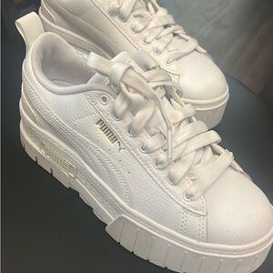 Puma Women's White Platform Sneakers